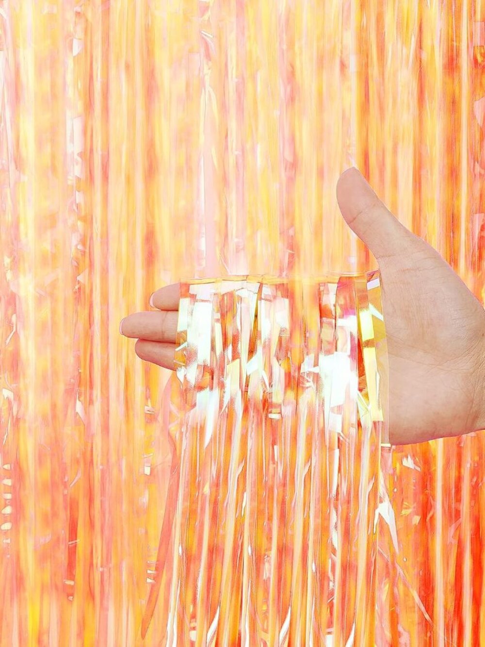 3 Pack Fringe Curtains Party Decorations,Tinsel Backdrop Curtains for Parties,Ph